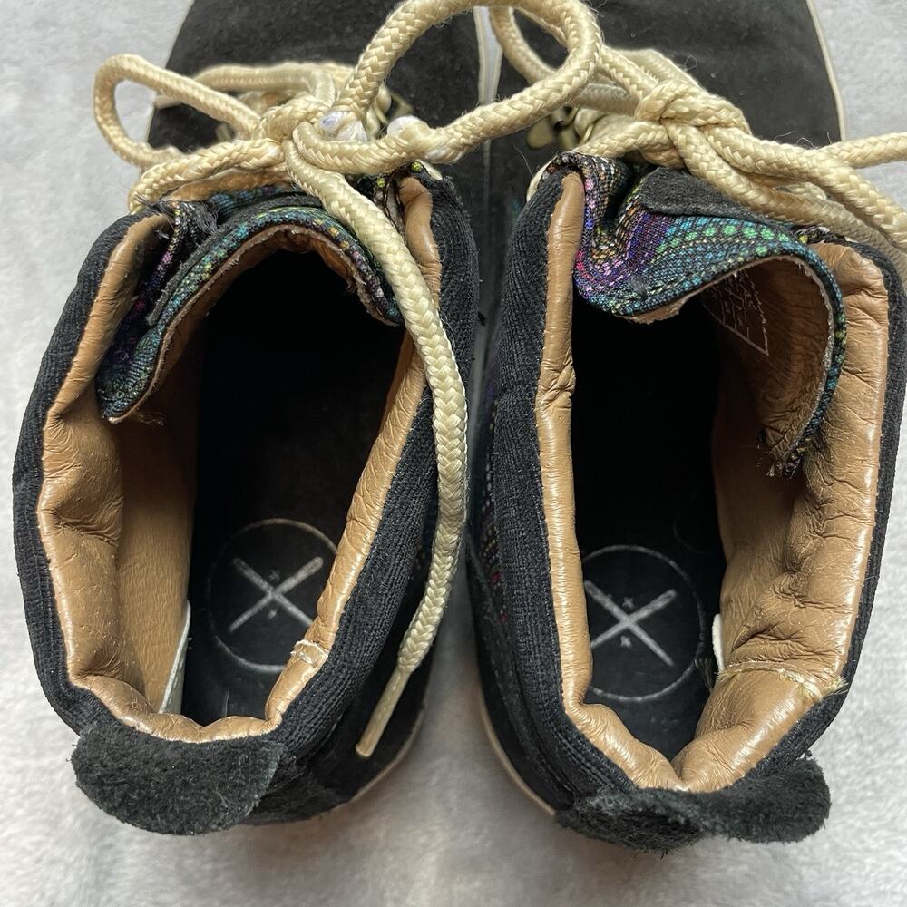 Inkkas Brisbane Camping Boots Womens 10 Black Suede Aboriginal Art Hi Top Hiking - Picture 6 of 11